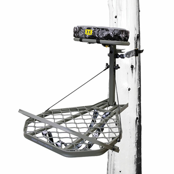 Gsm Outdoors 136421 Hawk HWK-HF2025 Helium Pro Hang-On Gray Powder-Coating Aluminum 24" W x 30" D