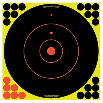136552 Birchwood Casey 34050 Shoot-N-C Bull's-Eye Bullseye Adhesive Paper Target 12" 50
