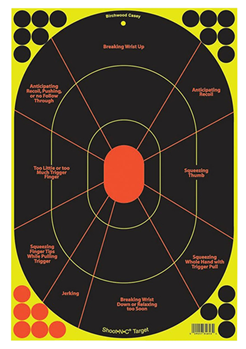 136557 Birchwood Casey 34657 Shoot-N-C Handgun Trainer Bullseye Adhesive Paper Target 1