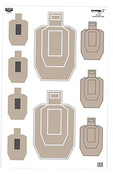 136580 Birchwood Casey 37072 EZE-Scorer IPSC Practice IPSC Paper Target 23" x 35" 100 P