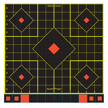 136593 Birchwood Casey 34211 Shoot-N-C Sight-In Diamond Adhesive Paper Target 12" 100 P