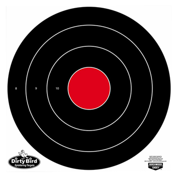 136596 Birchwood Casey 35181 Dirty Bird Bull's-Eye Bullseye Tagboard Target 17.25" 100