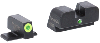 Ameriglo 136701 AmeriGlo SG301 i-Dot Night Sight 3-Dot Tritium Green with LumiGreen Outline Fron