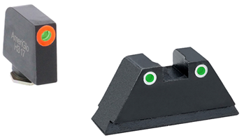 Ameriglo 136707 AmeriGlo GL331 Tall Suppressor Height Sight XL Tritium Green with Orange Outline