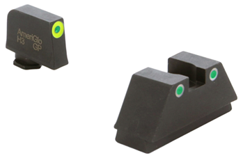 Ameriglo 136708 AmeriGlo GL333 Tall Suppressor Height Sight XL Tritium Green with LimeLumi Outli