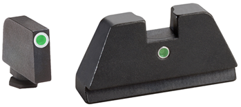 Ameriglo 136716 AmeriGlo GL191 Tall Suppressor Height Sight XL i-Dot Tritium Green with White Ou