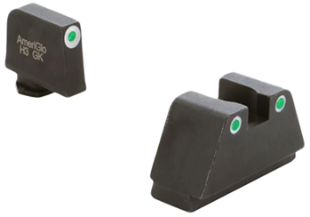 Ameriglo 136719 AmeriGlo GL330 Tall Suppressor Height Sight 2XL Classic Tritium Green with White