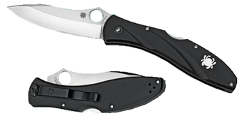 13672 Spyderco C66PBK3 Centofante 3  3.14" Folding Drop Point Plain VG-10 SS Blade Bla
