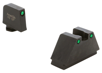 Ameriglo 136728 AmeriGlo GL815 Tall Suppressor Height Sight 3XL 3-Dot Tritium Green with Black O