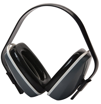 136736 Pyramex PM2010 Ear Muff  22 dB Over the Head Gray Ear Cups with Black Headband f