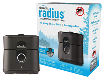 Thermacell/scha 137682 Thermacell LZ1W Radius Zone Rechargeable Repeller Black Effective 15 ft Odorless