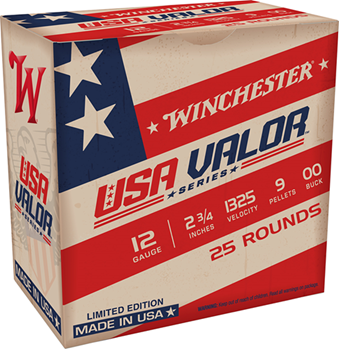 Winchester Ammu 137726 Winchester Ammo USA1200VP USA Valor Buckshot 12 Gauge 2.75" 00 Buck Shot 25 Bx/