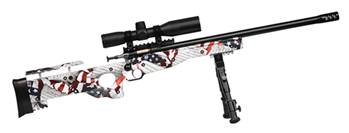 Crickett/keysto PRECISION Crickett KSA2153 Precision Complete Package 22 LR 1rd 16.12" Blued American Flag