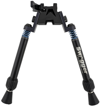 Swagger Llc 138058 Swagger SWAG-BP-SFR10 SFR10 Flex to Rigid QD Bipod with Black Finish, Picatinny