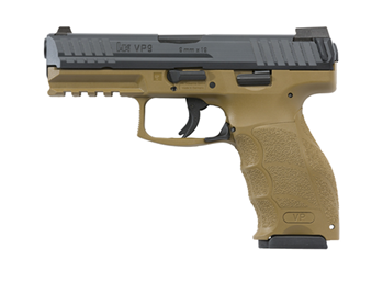 Heckler & Koch  HK 81000228 VP9  9mm Luger 4.09" 10+1 (3) Flat Dark Earth Black Steel Slide Flat