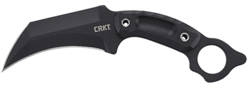 Columbia River 138438 CRKT 2630 DU Hoc  5.10" Fixed Recurve Plain Black Powder Coated SK-5 Steel Blade