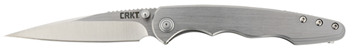 Columbia River 138458 CRKT 7016 Flat Out  3.57" Folding Spear Point Plain Satin 8Cr13MoV SS Blade/ Bea