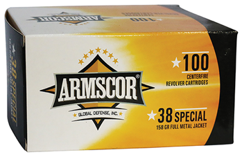 138516 Armscor 50449 Pistol Value Pack 38 Special 158 gr Full Metal Jacket (FMJ) 100 Bx