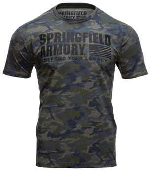 139168 Springfield Armory GEP7128XL Vintage Camo Mens T-Shirt Camo XL Short Sleeve