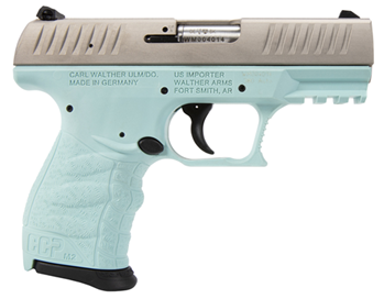 Walther Arms 5083512 CCP M2 9mm Luger 3.54" 8+1 Angel Blue Polymer Frame Stainle
