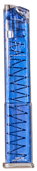 Ets Group 140294 ETS Group GLK-18G2BLU Pistol Mags  Clear Blue Extended with Gen2 Floor Plate 31r