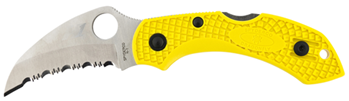 140509 Spyderco C28SYL2HB Dragonfly 2 Salt 2.30" Folding Hawkbill Serrated H1 Steel Bla