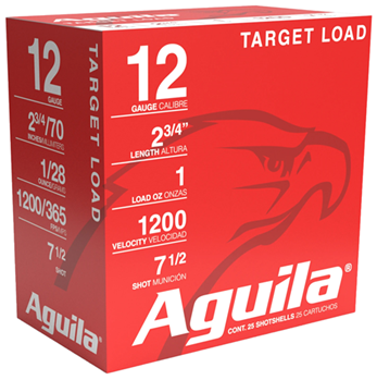 Aguila Ammuniti 140844 Aguila 1CHB1304 Target Load  12 Gauge 2.75" 1 oz 7.5 Shot 25 Bx/ 10 Cs