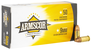 Armscor 50041 Pistol  9mm Luger 124 gr Full Metal Jacket (FMJ) 50 Bx/ 20 Cs