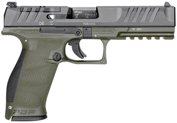 Walther Arms 2858363 PDP Optic Ready 9mm Luger 4.50" 18+1 Black Steel Slide Perf