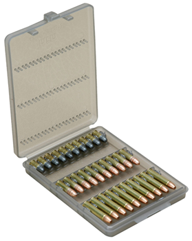 Mtm Molded Prod 142146 MTM Case-Gard  Case-Gard Ammo  Wallet 22 LR 17 HM2 Clear Smoke Polypropylene 30r