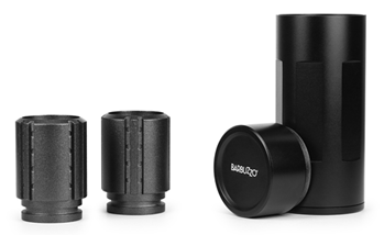 Camp Co 142296 Caliber Gourmet CBG-SG-TACTICAL Caliber Gourmet Shot Glasses Black Hard Cast Alu