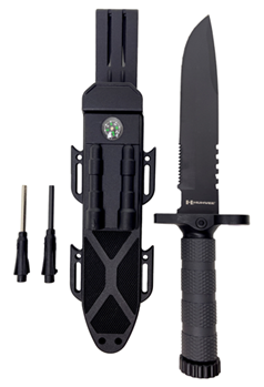 Camp Co 142307 Humvee Adventure Gear HMV-KFXB-01 Humvee Survival Knife 7.50" Fixed Sawback Plai