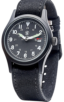Camp Co 142310 S&W SWW-1464-BK Smith & Wesson Military Watch Black