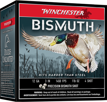 Winchester Ammu 142833 Winchester Ammo SWB1234 Bismuth  12 Gauge 3" 1 3/8 oz 4 Shot 25 Bx/ 10 Cs
