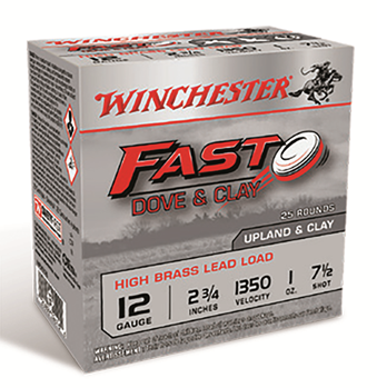 Winchester Ammu 142836 Winchester Ammo WFD127B Fast Dove & Clay 12 Gauge 2.75" 1 oz 7.5 Shot 25 Bx/ 10