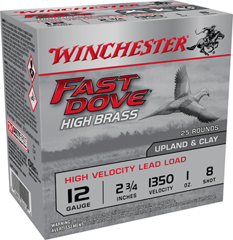 Winchester Ammu 142837 Winchester Ammo WFD128B Fast Dove & Clay 12 Gauge 2.75" 1 oz 8 Shot 25 Bx/ 10 Cs