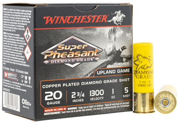 Winchester Ammu 142840 Winchester Ammo SPDG205 Super Pheasant Diamond Grade 20 Gauge 2.75" 1 oz 5 Shot