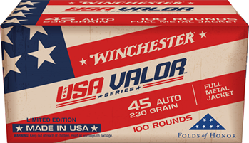 Winchester WIN142857 USAV45A WIN USA TRGT 45ACP 230GR FMJ 100/500