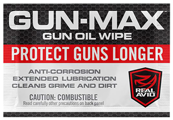 143213 Real Avid AVGMW25 Gun-Max Gun Oil Against Corrosion & Lubricates Wipes 25 Count