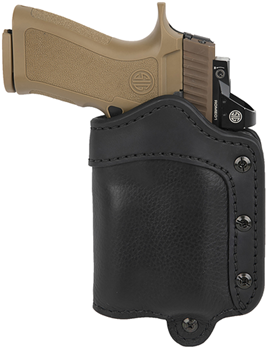 1791 Gun Leathr 143427 1791 Gunleather UCLB24NSBR Ultra Custom Light Bearing OWB Black Leather Fits Sig