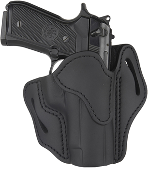 1791 Gun Leathr 143430 1791 Gunleather ORBH23SBLR BH2.3 Optic Ready Belt Holster OWB Stealth Black Leat