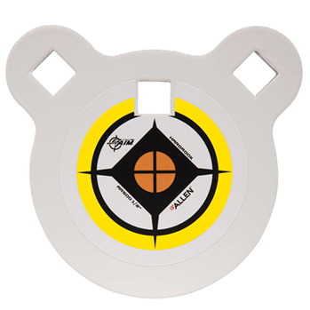 Allen 143523 EZ-Aim 15596 Hardrock Gong 4" Black/WhiteYellow AR500 Steel Gong 0.50" Thick Han