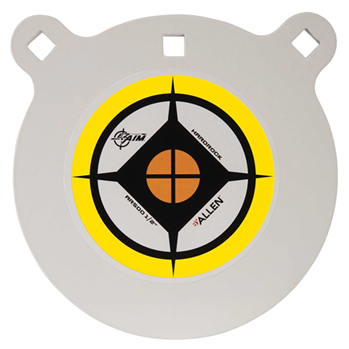Allen 143525 EZ-Aim 15598 Hardrock Gong 8" Black/WhiteYellow AR500 Steel Gong 0.50" Thick Han