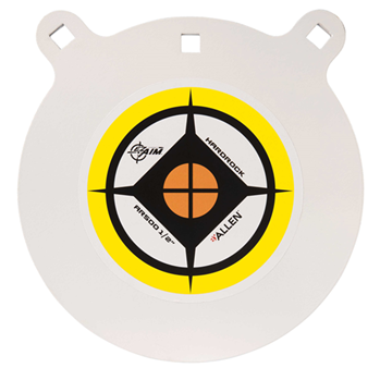 Allen 143527 EZ-Aim 15600 Hardrock Gong 10" Rimfire Pistol/Rifle Black/WhiteYellow AR500 Stee
