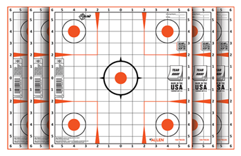 Allen 143545 EZ-Aim 15333100 Sight-In  Grid Paper Self-Adhesive 12" x 12" Orange/White 100 Pe