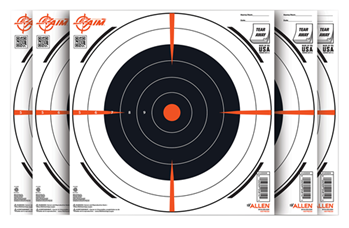Allen 143546 EZ-Aim 15334100 Shooting Target  Bullseye Paper Hanging 12" x 12" Black/White 10