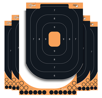 Allen 143548 EZ-Aim 1550110 Splash Reactive Target Self-Adhesive Paper Handgun Black/Orange O
