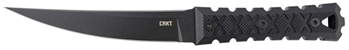 Columbia River 143724 CRKT 2927 HZ6  6.50" Fixed Plain Black Matte Baked-On Anti Rust SK-5 Steel Blade