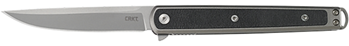 Columbia River 143734 CRKT 7123 Seis  3.32" Folding Plain Bead Blasted 4116 Stainless Steel Blade/Blac