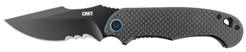 Columbia River 143737 CRKT 7920K P.S.D.  3.63" Folding Recurve Veff Serrated Black EDP 4116 Stainless